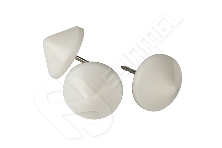 What is the locking principle of the EAS conical plastic lock?